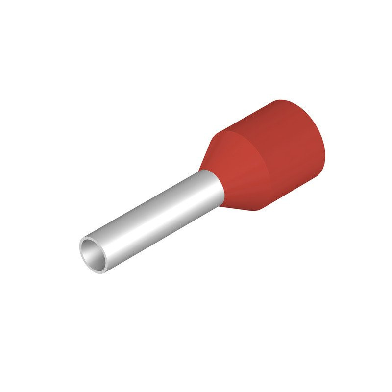 Weidmuller Wire end ferrule insulated 1.5 MM² stripping length: 10 MM red