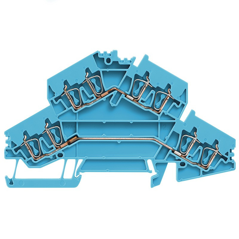 Weidmuller Z-series Multi-Tier modular terminal, tension-clamp connection, blue, 2.5 MM²,