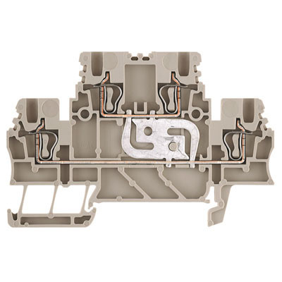 Weidmuller Verbindingsrijgklem 0,5-1,5MM² eendr. 0,5-2,5MM² meerdr. beige