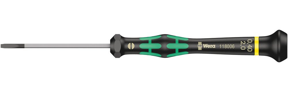 Wera Serie Kraftform Micro 2035 Kraftform micro sleuf schroevendraaier, 0.40 X 2.5 X 50 MM