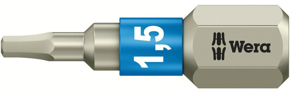 Wera Bits voor Binnenzeskant-schroeven 3840/1 TS zeskant bits, RVS, 1.5 X 25 MM