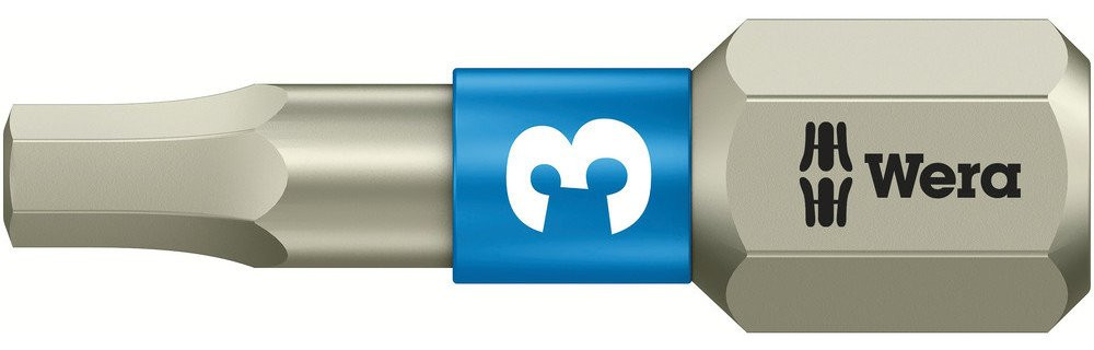 Wera Bits voor Binnenzeskant-schroeven 3840/1 TS zeskant bits, RVS, 3 X 25 MM