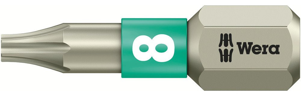 Wera Bits voor TORX® schroeven 3867/1 TS torx bits, RVS, TX 8 X 25 MM