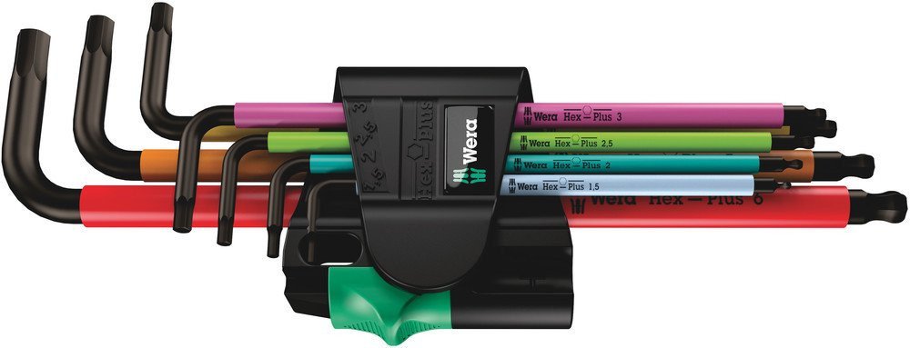Wera Stiftsleutels voor binnenzeskant-sc 950/7 hex-plus multicolour magnet 1, 7-delig