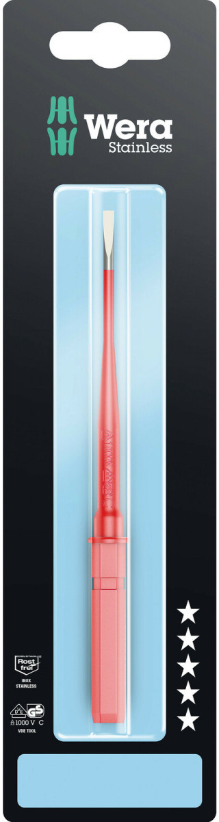 Wera Kraftform Kompakt VDE 3060 iS SB, R Kraftform Kompakt vde 3060 is SB, RVS, 0.6 X 3.5 X 154 MM