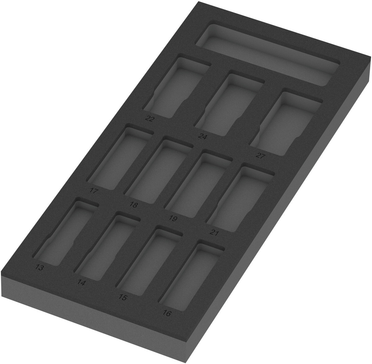 Wera Schuimrubberen inzetstukken, zonder 9825, 172 X 30 X 392 MM