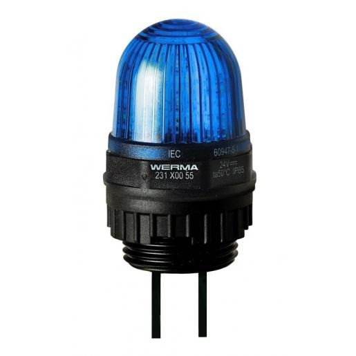 Werma Led permanente lamp-inbouwmontage-115vac blauw