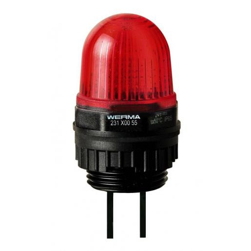 Werma Led permanente lamp-inbouwmontage-12VDC rood