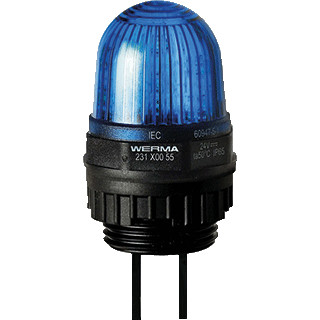 Werma Led permanente lamp-inbouwmontage-24VDC blauw