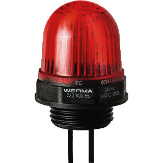 Werma Led permanente lamp-inbouwmontage-24VDC rood