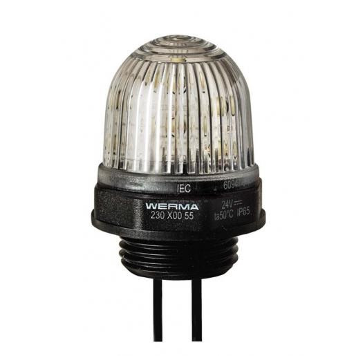 Werma Led permanente lamp-inbouwmontage-24VDC transparant