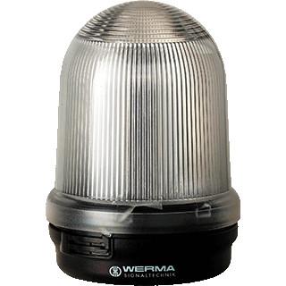 Werma Monitored permanente lamp-bodemmontage-24VDC transparant