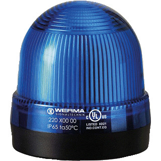 Werma Permanente lamp-bodemmontage-12-240vac/DC blauw