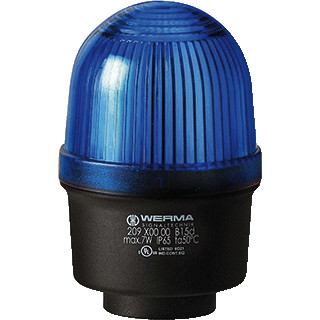 Werma Permanente lamp-buismontage-12-240vac/DC blauw