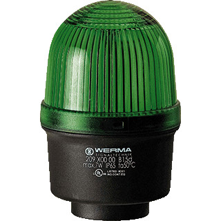 Werma Permanente lamp-buismontage-12-240vac/DC groen