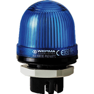 Werma Permanente lamp-inbouwmontage-12-240vac/DC blauw