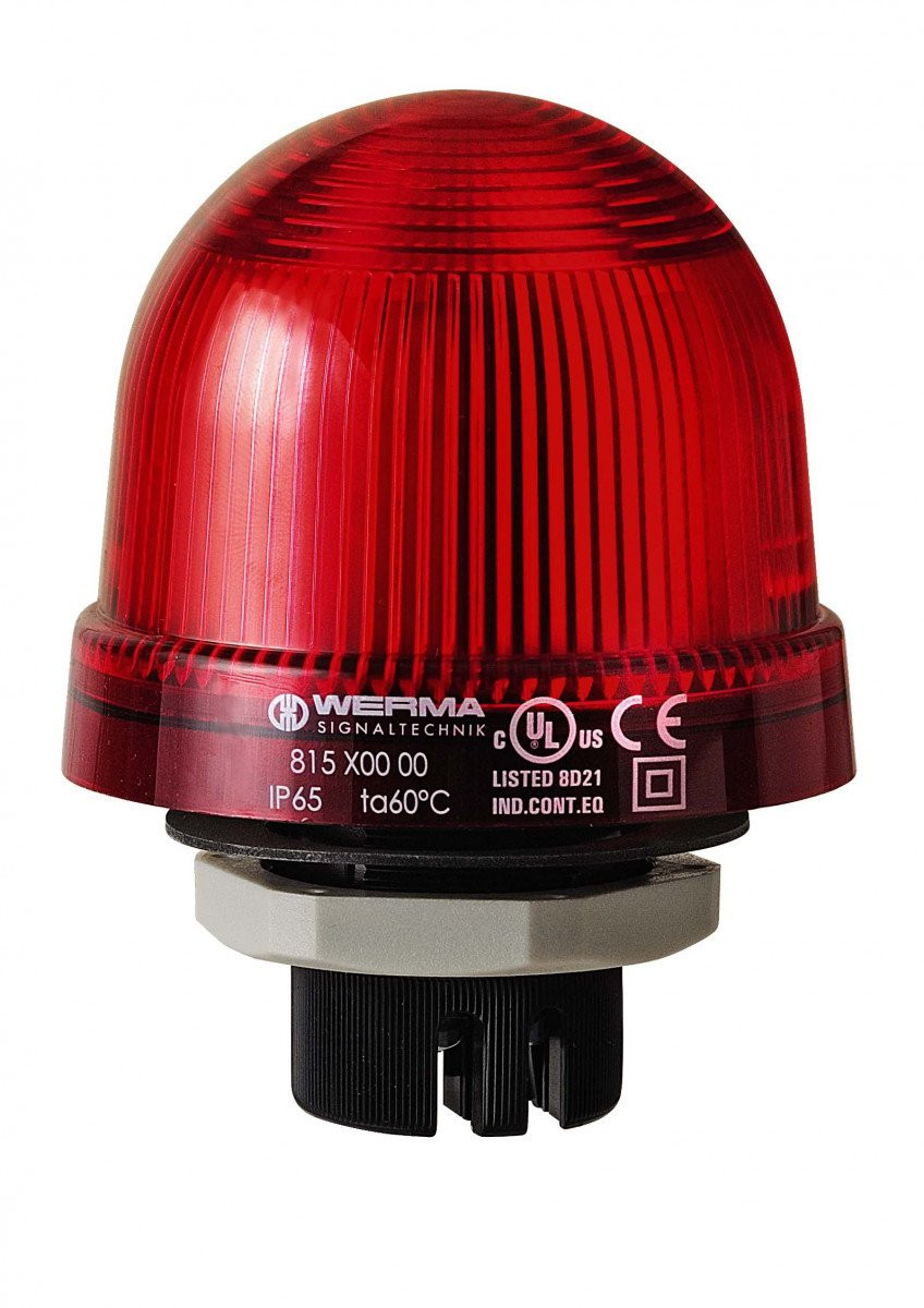 Werma Permanente lamp-inbouwmontage-12-240vac/DC rood