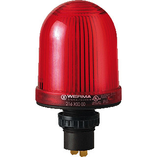 Werma Permanente lamp-inbouwmontage-12-48vac/DC rood