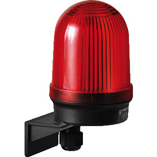 Werma Permanente lamp-zijdelingse montage-12-240vac/DC rood