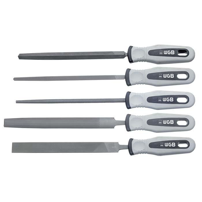 WGB Vijl- en oppervlakte-afwerkingsgere Vijlenset NR.907 2K-greep, 5-delig