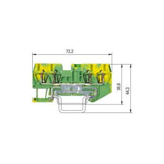 Wieland WK aardrijgklem groen/geel