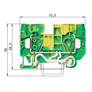 Wieland WK aardrijgklem groen/geel