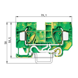 Wieland WK aardrijgklem groen/geel