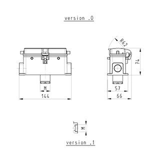 Wieland REVOS Bovenhuis 24 polig M25 onder deksel