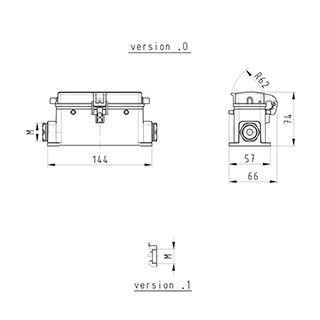 Wieland REVOS Bovenhuis 2XM25 24 polig li/re