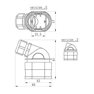 Wieland REVOS Bovenhuisdeel Mot got 2 W25 zwart P2