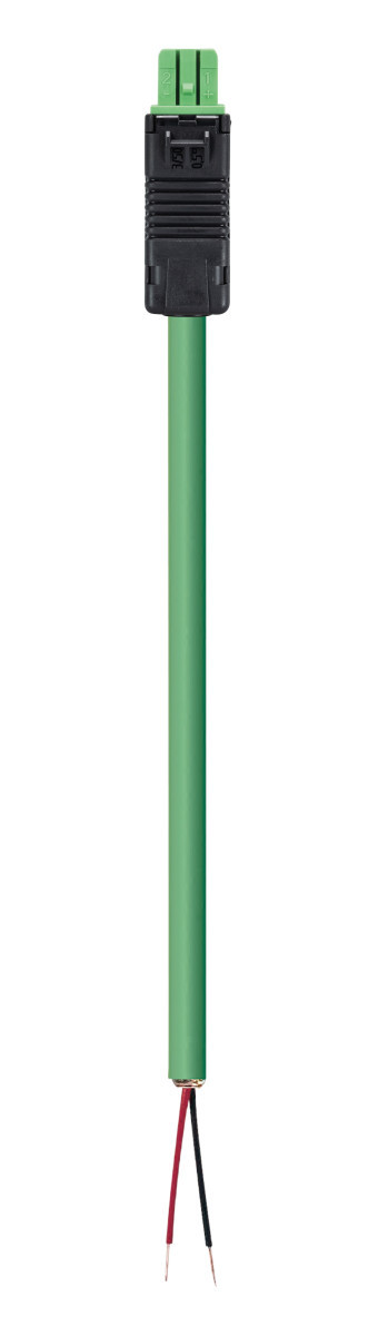 Wieland Bst14i2 kabel F/-0,5MM2 1M groen LS0H 70°C