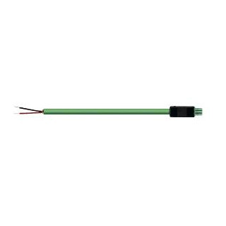 Wieland Bst14i2 patchkabel gebouwinstallatie 2P contrastekker (female) vrij kabeluiteinde 5000MM bst14i2kfb5050gn01