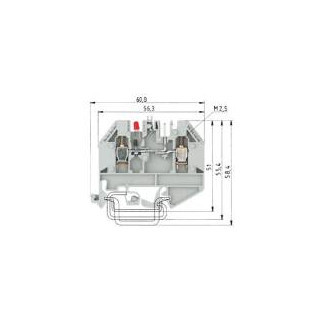 Wieland WK verbindingsrijgklem 0,5-4MM² eendr. grijs