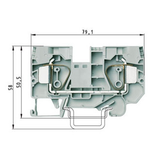 Wieland WKFN verbindingsrijgklem 0,2-10MM² eendr. 16-25MM² meerdr. grijs