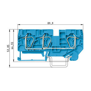 Wieland WKFN verbindingsrijgklem 0,2-10MM² eendr. blauw