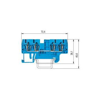 Wieland WKFN verbindingsrijgklem 0,13-4MM² eendr. blauw