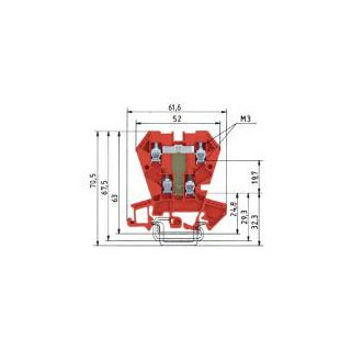 Wieland Etageklem WK 4 E/U LD+P O 24/V0