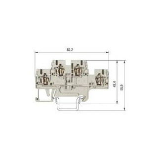 Wieland WKFN verbindingsrijgklem 0,13-4MM² eendr. grijs