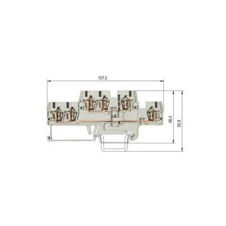 Wieland WKFN verbindingsrijgklem 0,13-4MM² eendr. grijs