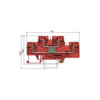 Wieland WKFN verbindingsrijgklem 0,13-6MM² eendr. rood