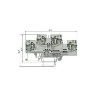 Wieland WKFN verbindingsrijgklem 0,13-6MM² eendr. grijs