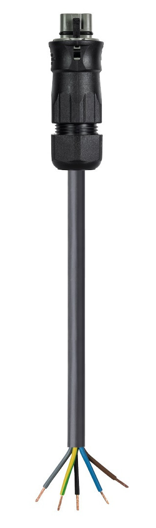 Wieland EV INFRA Rst25i5 Aansluitsnoer male 6MM2 2M betongrijs