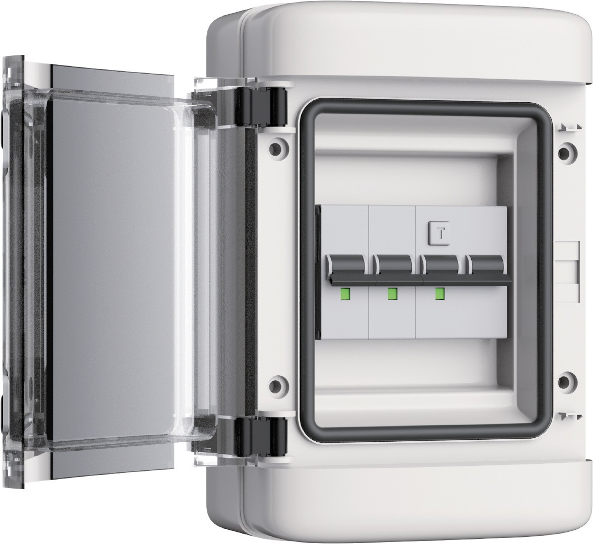 Wieland EV INFRA Zekeringskast Rcbo 3+N C16 A / 0,03 A / 6 ka 400V grijs ip65