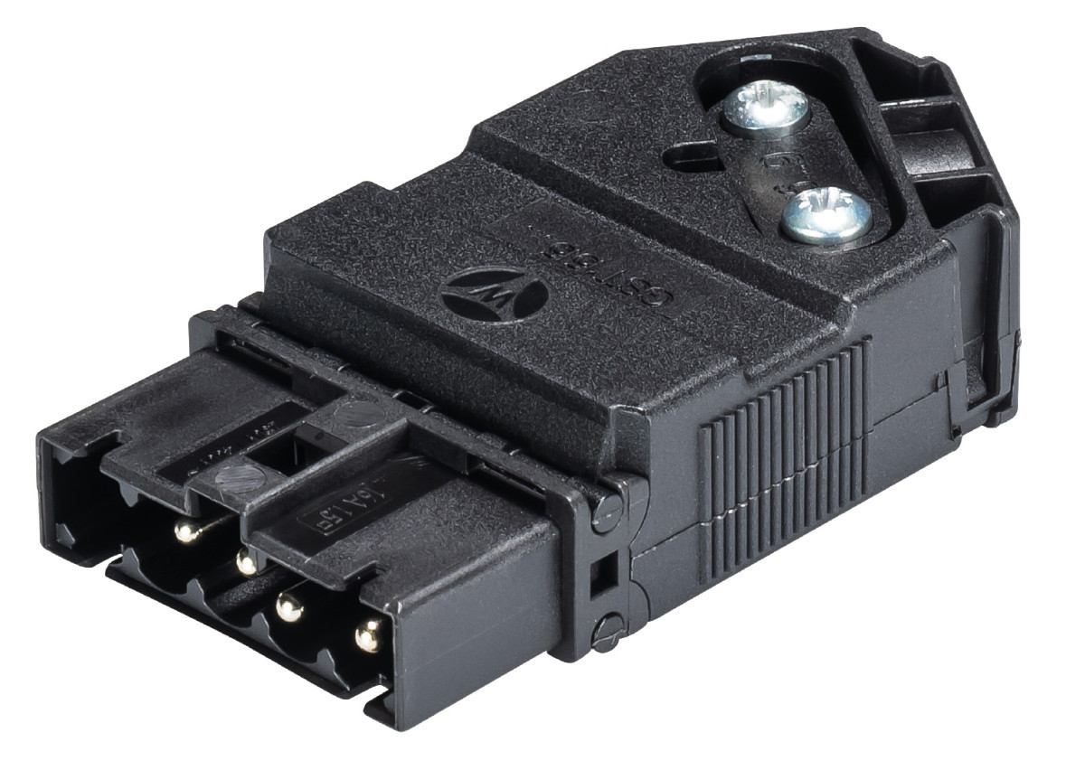 Wieland GST15I4 Stekerdeel Met trekontlastinggst15i4s S1 ZW1V zwart