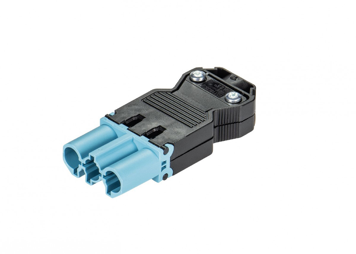 Wieland GST18I3 Gst18i3 Kabelsteker male pastelblauw schroef