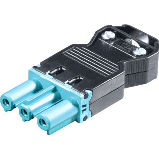 Wieland Gst18i3 kabelsteker female turquoise schroef
