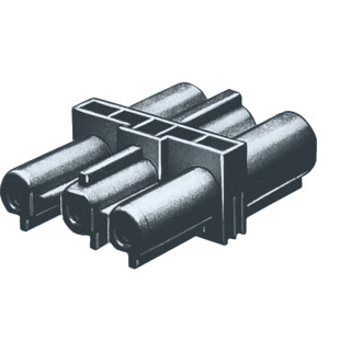 Wieland Gst18i3 koppelblok recht 1/1 wit