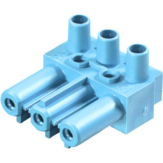 Wieland Gst18i3 apparatuuraansluiting voor insteekbare gebouwinstallatie 3P contrasteker (female) recht