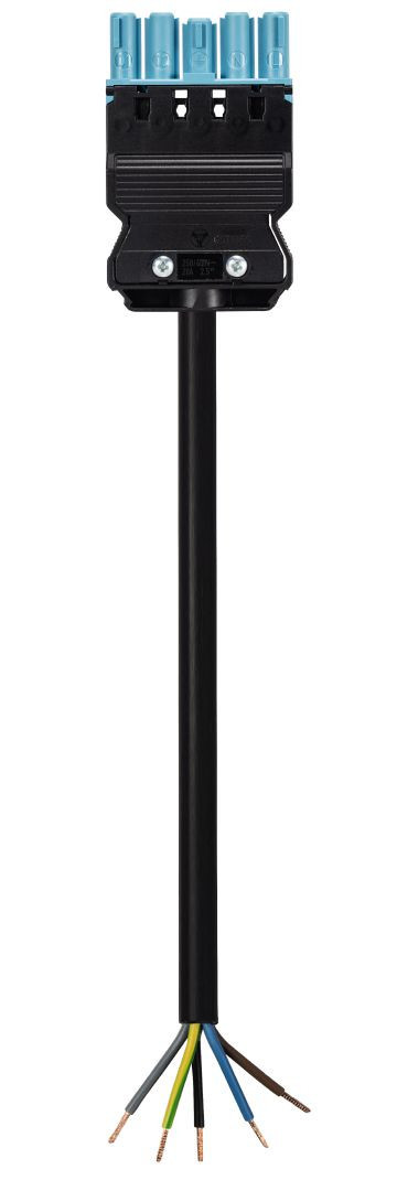 Wieland GST18I5 Gst18i5 Aansluitsnoer female 1,5MM² 1 meter dca pastelblauw