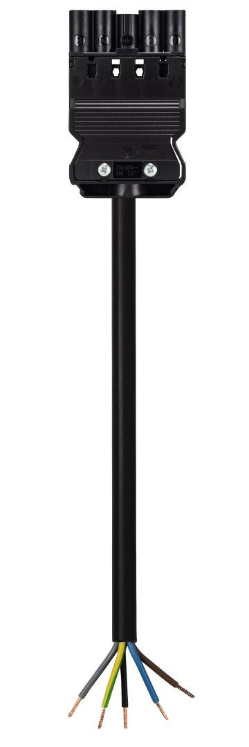Wieland GST18i5 Gst18i5 Aansluitsnoer male 2,5MM² 2 meter dca zwart
